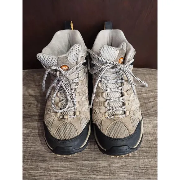 MERRELL GORE-TEX CONTINUUUM WOMENS 5.5 Taupe Tan Beige HIKING BOOTS TRAIL Vibram
