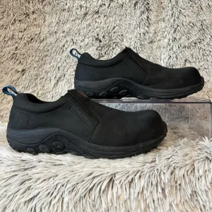 Merrell J099317 Men's Sz 12 Jungle Moc Leather Composite Toe Work Shoes Black