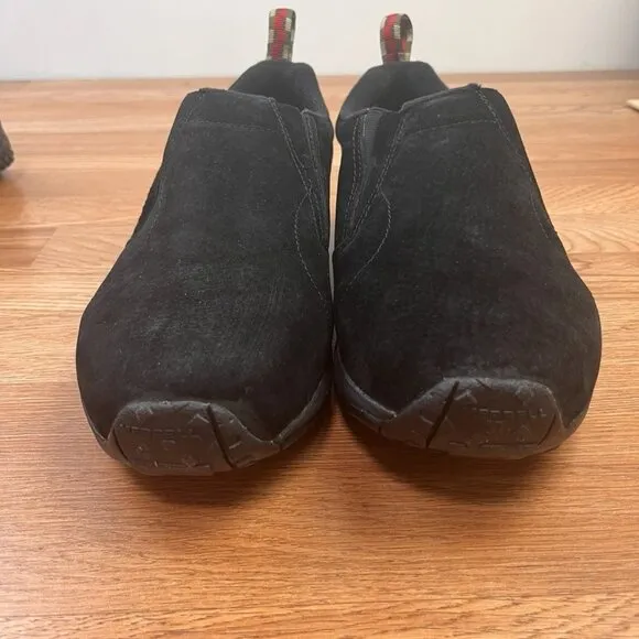 Merrell Jungle Moc Men's Black Suede Leather Slip-on Shoes Size 11 WIDE NEW