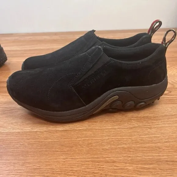 Merrell Jungle Moc Men's Black Suede Leather Slip-on Shoes Size 11 WIDE NEW