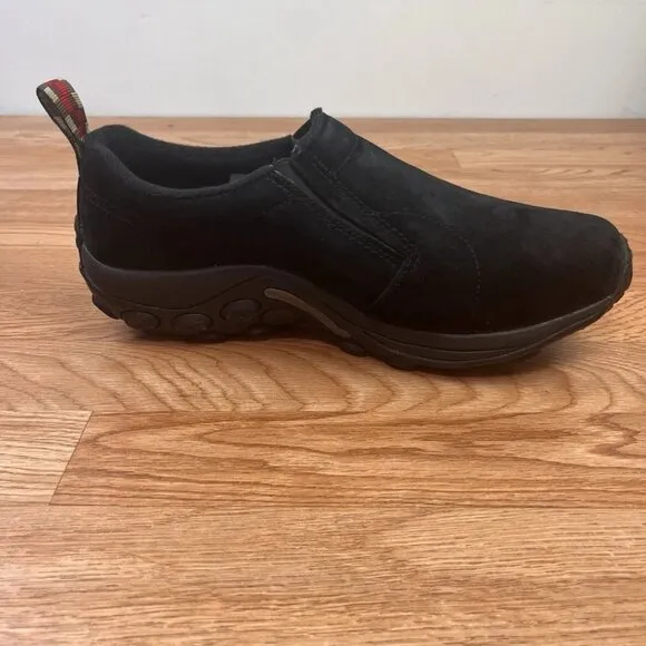 Merrell Jungle Moc Men's Black Suede Leather Slip-on Shoes Size 11 WIDE NEW