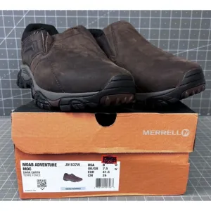 Merrell Men’s Moab Adventure Moc Slip-On Shoes Size 8 Dark Earth Brown NEW