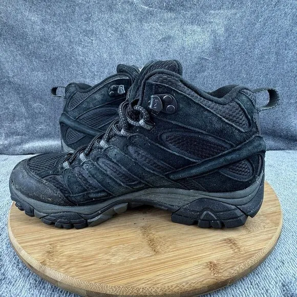 Merrell Moab 2 Boots Mens Size 7.5 Black Hiking Vent Trail Outdoor Vibram
