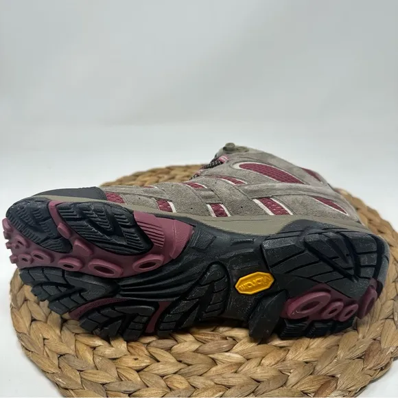 Merrell Moab 2 Mid Waterproof Hiking Boots Boulder Blush Size 7.5 Women's