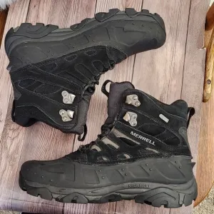 Merrell Moab Polar mens Polar Waterproof Ice Grip ankle hiking boots 8.5 black