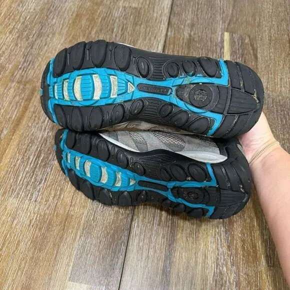 Merrell Women's Alverstone Mid Hiking Boots Grey/Teal Sz 10