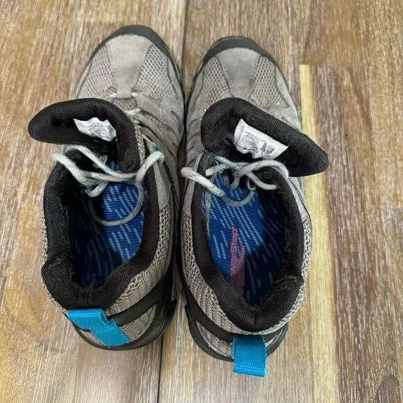 Merrell Women's Alverstone Mid Hiking Boots Grey/Teal Sz 10