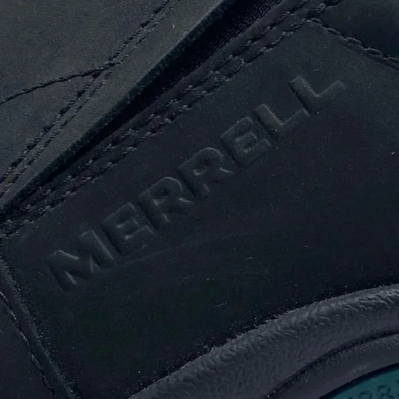 Merrell Womens Shoes Leather Moc Size 10 Black Suede Leather Slip On Casual