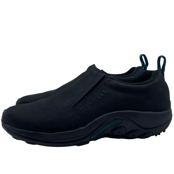Merrell Womens Shoes Leather Moc Size 10 Black Suede Leather Slip On Casual