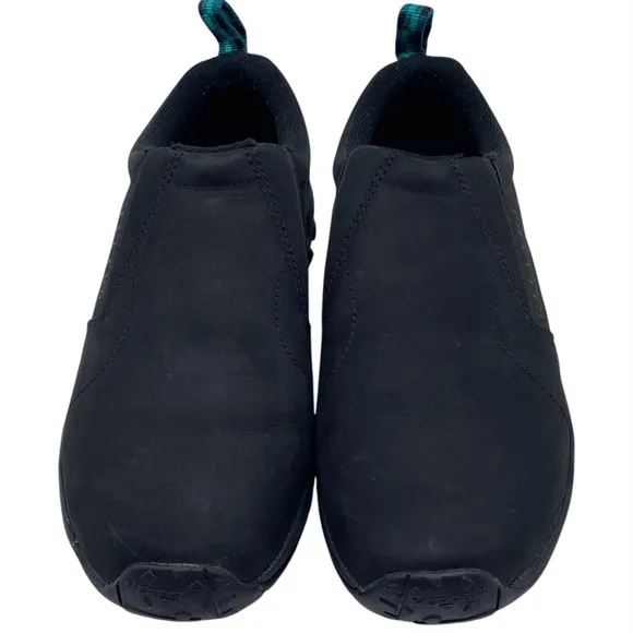 Merrell Womens Shoes Leather Moc Size 10 Black Suede Leather Slip On Casual