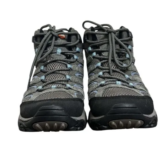 Merrell Womens Hiking Boots Size 7.5 Moab 3 Mid Waterproof Gray Outdoor