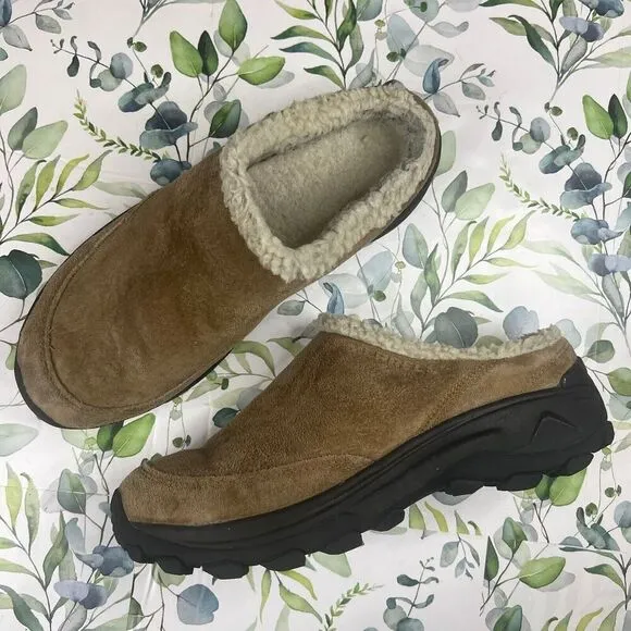 Merrill Winter Slides Camel Slides Slip Ons Shoes 8