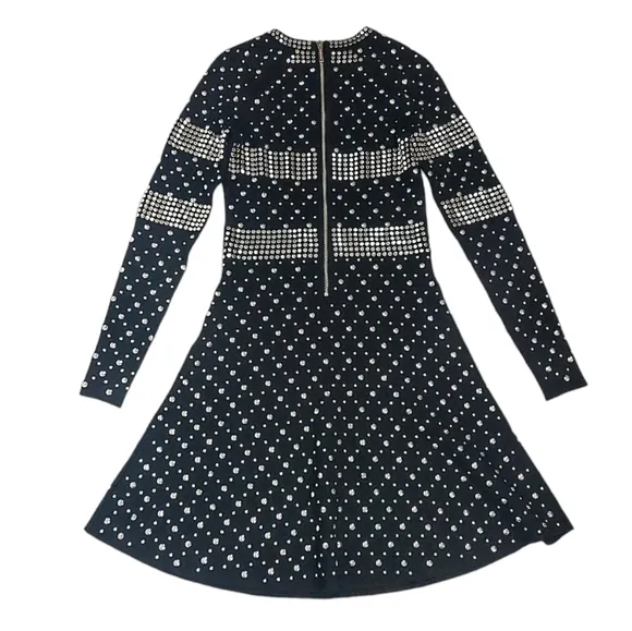 Michael Kors Black Studded Jersey Dress