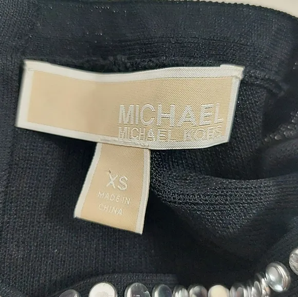 Michael Kors Black Studded Jersey Dress