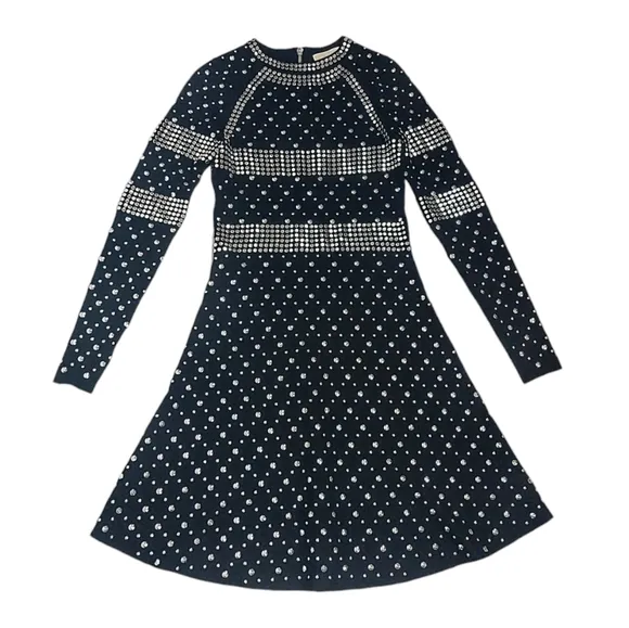 Michael Kors Black Studded Jersey Dress