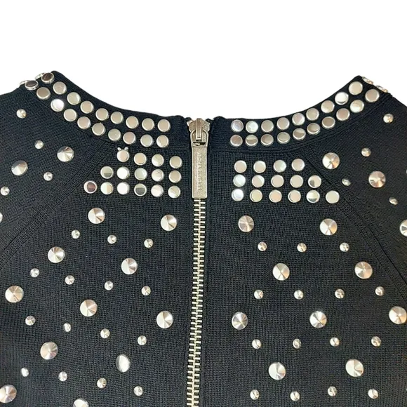 Michael Kors Black Studded Jersey Dress