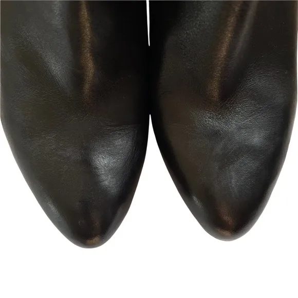 Michael Kors Caroline Leather Heel Black Boots 6