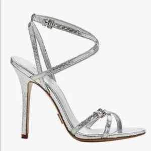 Michael Kors | Jennie Metallic Silver Sandal Heels