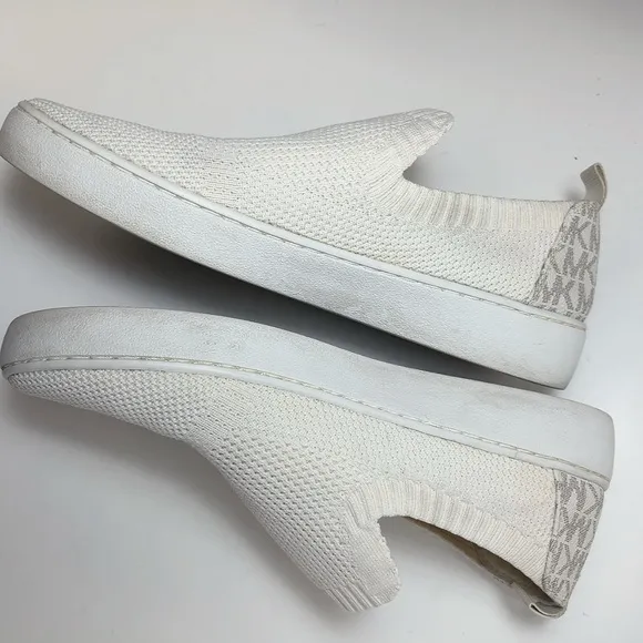 Michael Michael Kors Womens 6.5 Knitted Slip On Shoes Ivory Color