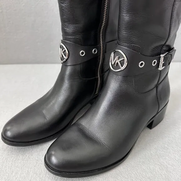 MICHAEL Michael Kors Women’s Heather Leather Almond Toe Tall Riding Boots Size 6