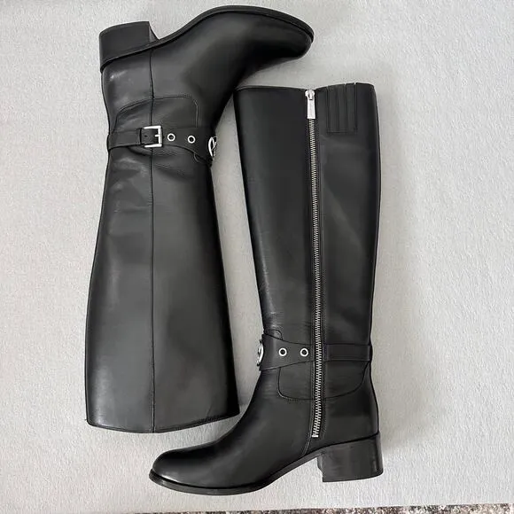 MICHAEL Michael Kors Women’s Heather Leather Almond Toe Tall Riding Boots Size 6