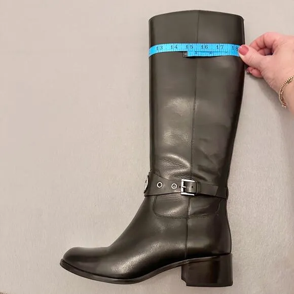 MICHAEL Michael Kors Women’s Heather Leather Almond Toe Tall Riding Boots Size 6