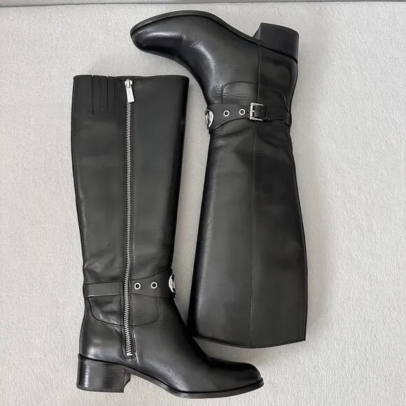 MICHAEL Michael Kors Women’s Heather Leather Almond Toe Tall Riding Boots Size 6