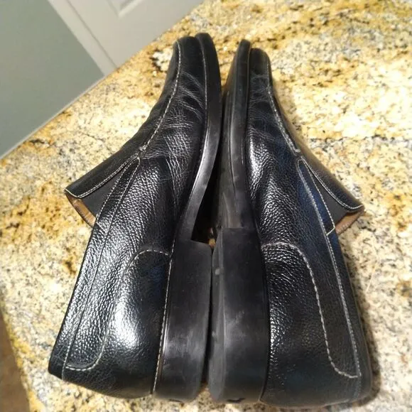 Michael Toschi Black Leather Slip On Loafer Shoes Carbonlite Men's Size 12 15328