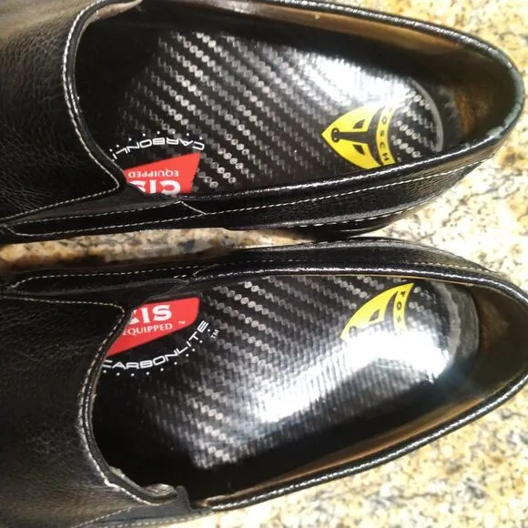 Michael Toschi Black Leather Slip On Loafer Shoes Carbonlite Men's Size 12 15328