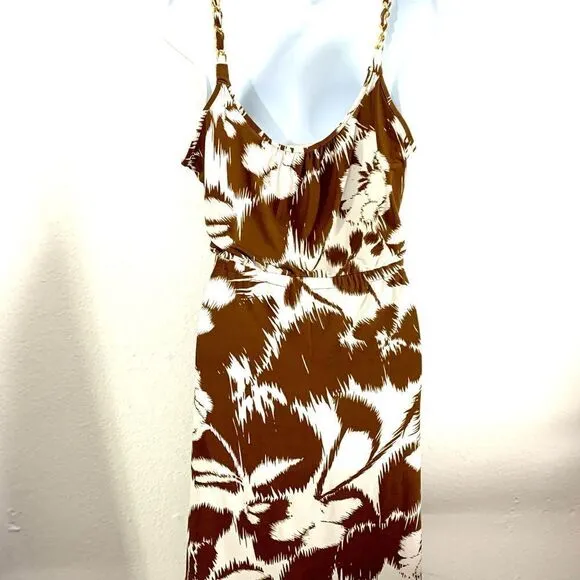 Micheal Kors Perfect Fall Brown &amp; White Dress. Size medium.