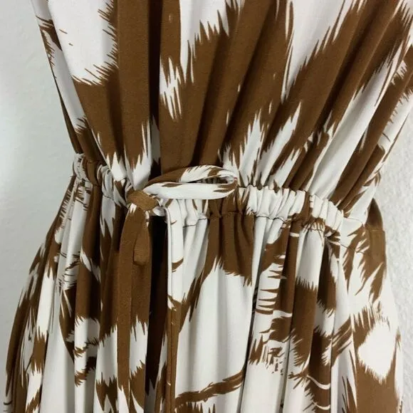 Micheal Kors Perfect Fall Brown &amp; White Dress. Size medium.