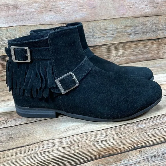 Minnetonka Dixon Suede Ankle Boots Size 8