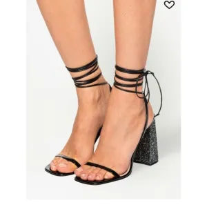 Miu miu black sparkly sandals/heels