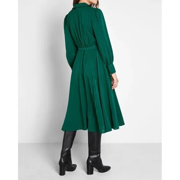 ModCloth Classy Announcement A-Line Dress Green Size 8