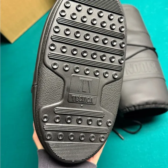 Moon Boot ICON BLACK RUBBER BOOTS