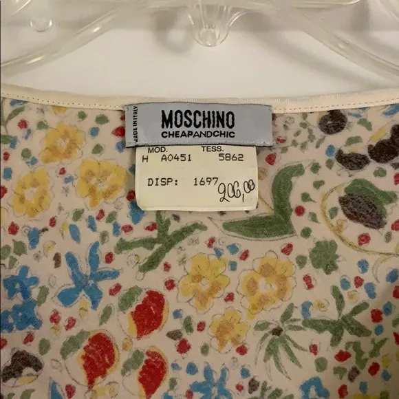 Moschino Multicolored Dress with Elastic Waistband