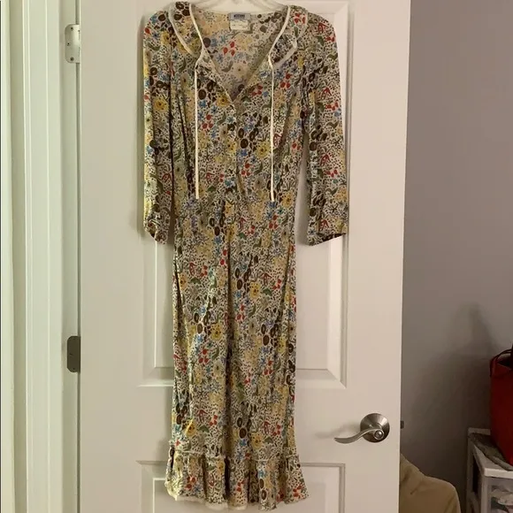 Moschino Multicolored Dress with Elastic Waistband