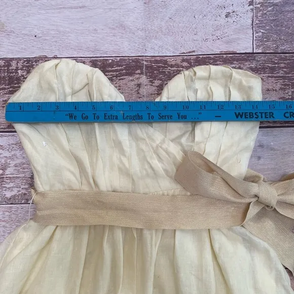 Moulinette Soeurs linen blend strapless‎ dress 0