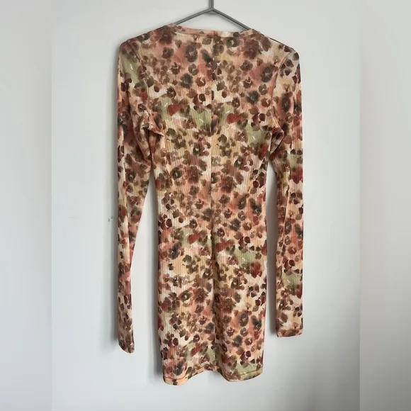 Nanushka Cathleen Animal Print Mini Dress In Orange Sz Medium