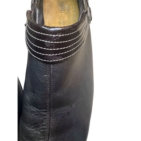 Naot Women's Ankle Booties Size 40 Black Medallion Accent 2&quot; Heels