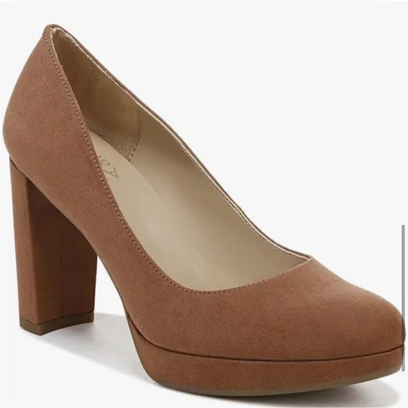 Naturalizer Synth Suede Berlin Platform in Brown size 5.5