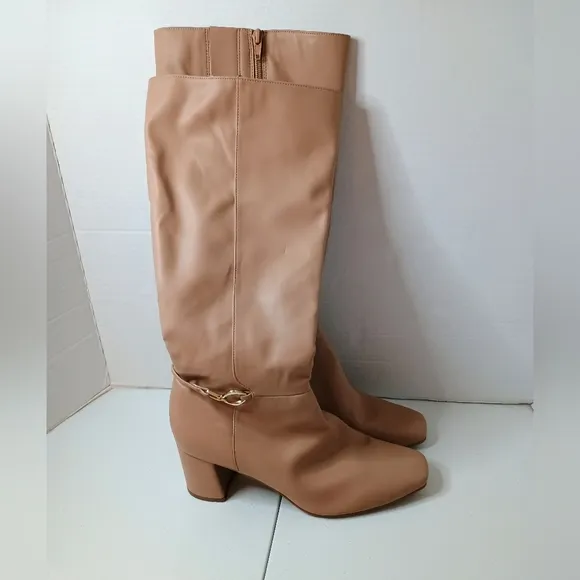 Naturalizer Waylon Women's High Boots 10M Tan Beige
