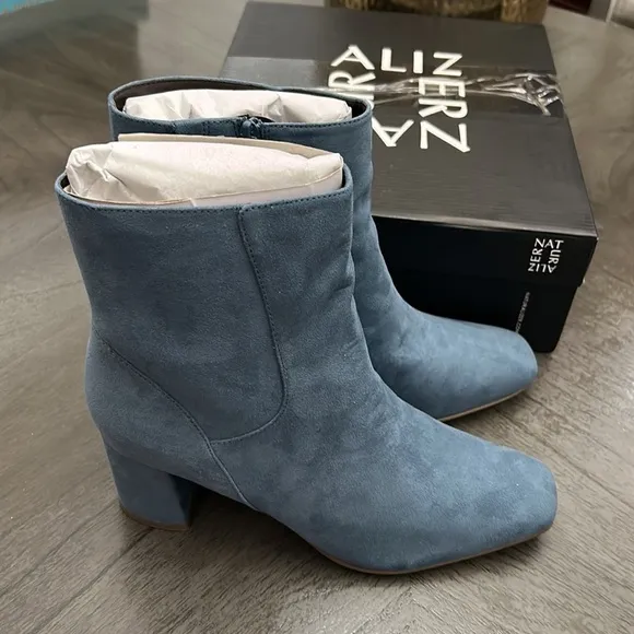 NATURALIZER Wrenley Booties Women's Shoes In Blue Dusk Fabric