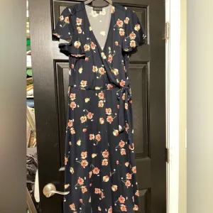 Navy Floral Jersey Dress