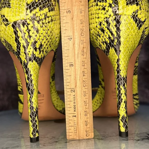 Neon sandals ankle strap heels