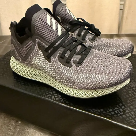 NEW Adidas Alpha edge 4d ‘Ash Green’ Gray Running Shoes mens 7