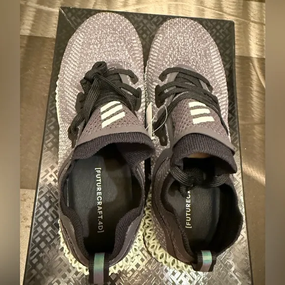 NEW Adidas Alpha edge 4d ‘Ash Green’ Gray Running Shoes mens 7
