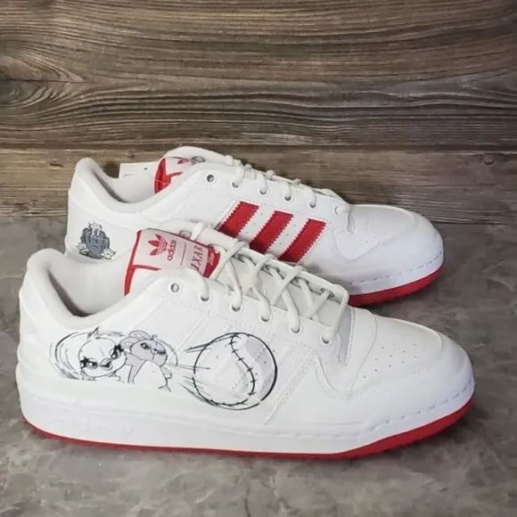 New Adidas Disney Pixar Forum Low White Toy Story Baseball Sneakers Casual Shoes