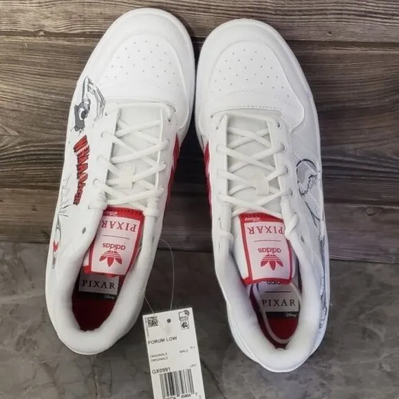 New Adidas Disney Pixar Forum Low White Toy Story Baseball Sneakers Casual Shoes