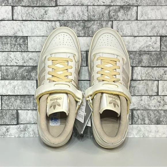 New Adidas Forum 84 Low Mens 9.5 Khaki Crème Sneakers